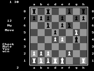 (pawn to king four checkmate)